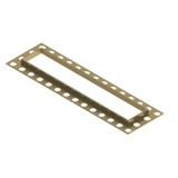 Product cut out image of the Abacus Elements Linear 300mm Brushed Brass Waste Finishing Trim